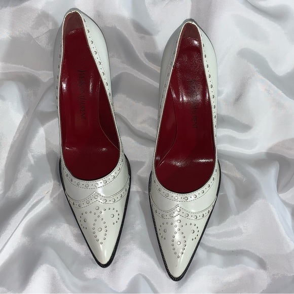 SAINT LAURENT size 9M reinterpreted spectactor PUMPS - Picture 7 of 14